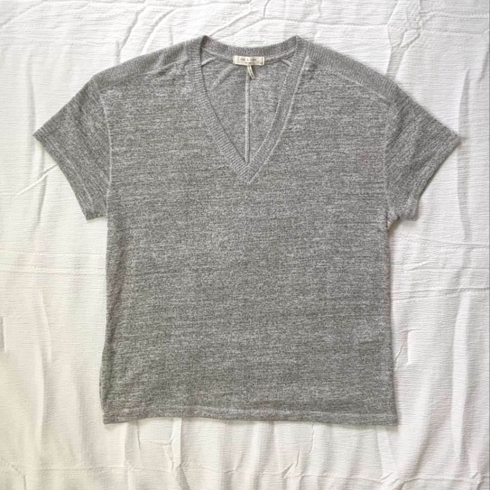 Rag & Bone The Knit Vee Heather Grey